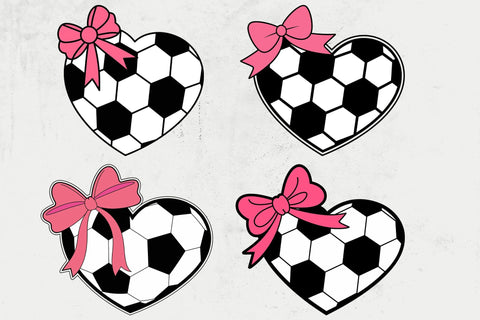 Soccer Heart SVG - Soccer Bow SVG - Soccer SVG - Soccer Ball Heart svg SVG DesignDestine 