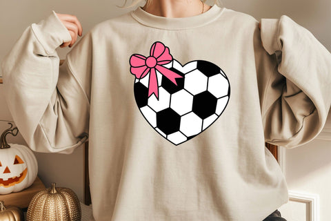 Soccer Heart SVG - Soccer Bow SVG - Soccer SVG - Soccer Ball Heart svg SVG DesignDestine 