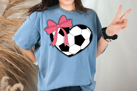 Soccer Heart SVG - Soccer Bow SVG - Soccer SVG - Soccer Ball Heart svg SVG DesignDestine 