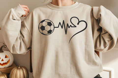 Soccer Heartbeat SVG: Sports Vector Graphic SVG DesignDestine 