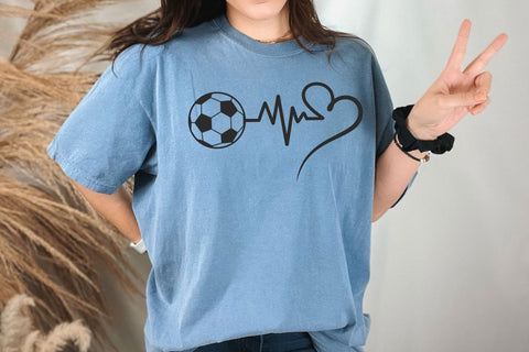 Soccer Heartbeat SVG: Sports Vector Graphic SVG DesignDestine 