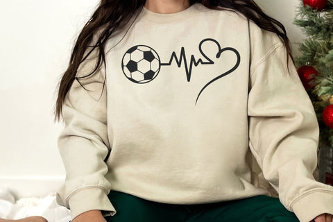 Soccer Heartbeat SVG: Sports Vector Graphic SVG DesignDestine 