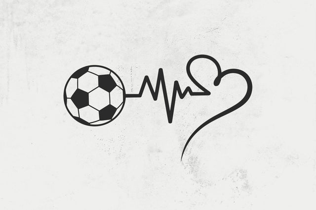Soccer Heartbeat SVG: Sports Vector Graphic SVG DesignDestine 