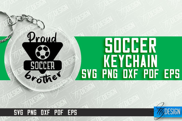 Soccer Keychain Design | Round Keychain Designs | Quotes SVG File SVG Fly Design 