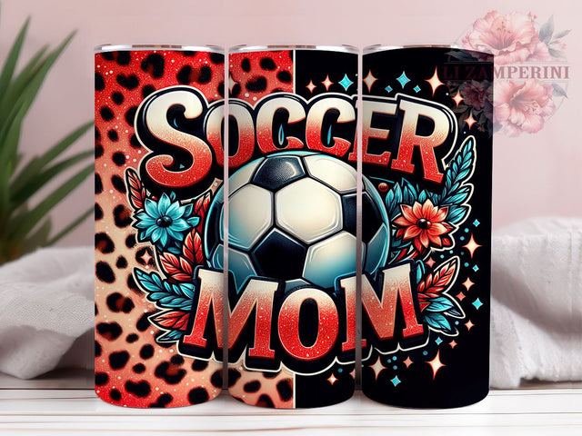 Soccer Mom 20oz Tumbler Wrap PNG, Soccer Tumbler Png, Straight & Tapered Tumbler Wrap, Instant Digital Download Sublimation Li Zamperini 