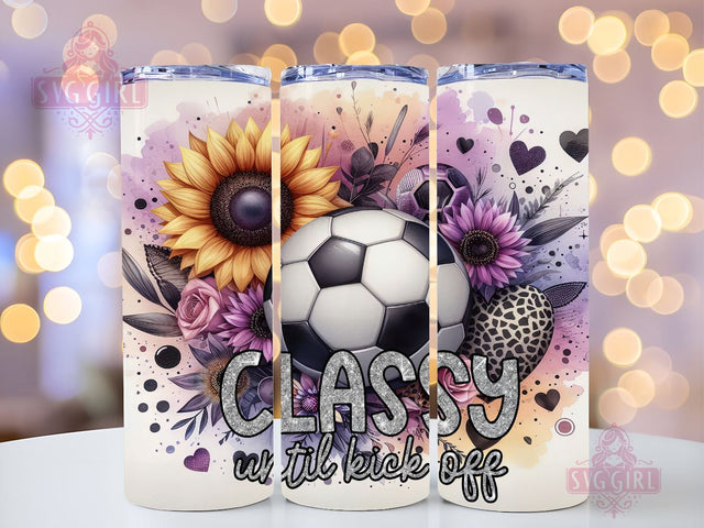 Soccer Mom 20oz Tumbler Wrap Sublimation Design, Straight Tapered Tumbler Wrap, Soccer Sunflower Tumbler Png, Instant Digital Download Sublimation SvggirlplusArt 