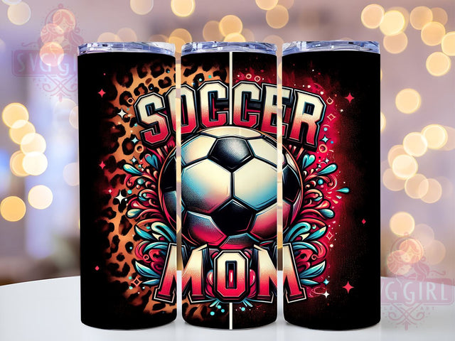 Soccer Mom 20oz Tumbler Wrap Sublimation Design, Straight Tapered Tumbler Wrap, Soccer Tumbler Png, Instant Digital Download Sublimation SvggirlplusArt 