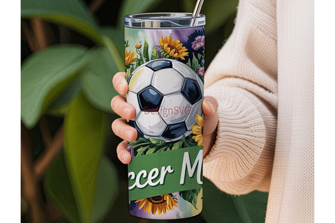 Soccer Mom 20oz Tumbler Wrap Sublimation DesignSVG 