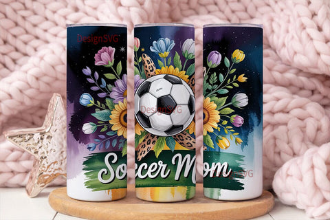 Soccer Mom 20oz Tumbler Wrap Sublimation DesignSVG 