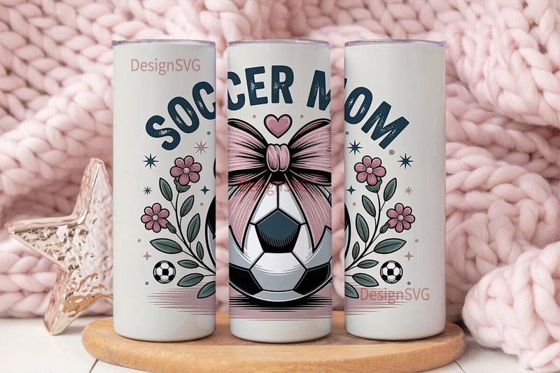 Soccer Mom 20oz Tumbler Wrap Sublimation DesignSVG 