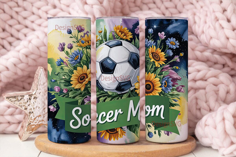 Soccer Mom 20oz Tumbler Wrap Sublimation DesignSVG 