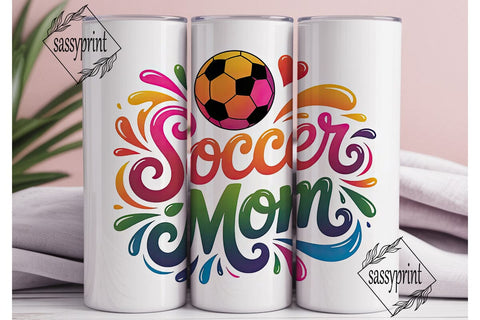 Soccer Mom 20oz Tumbler Wrap Sublimation sassyprint 