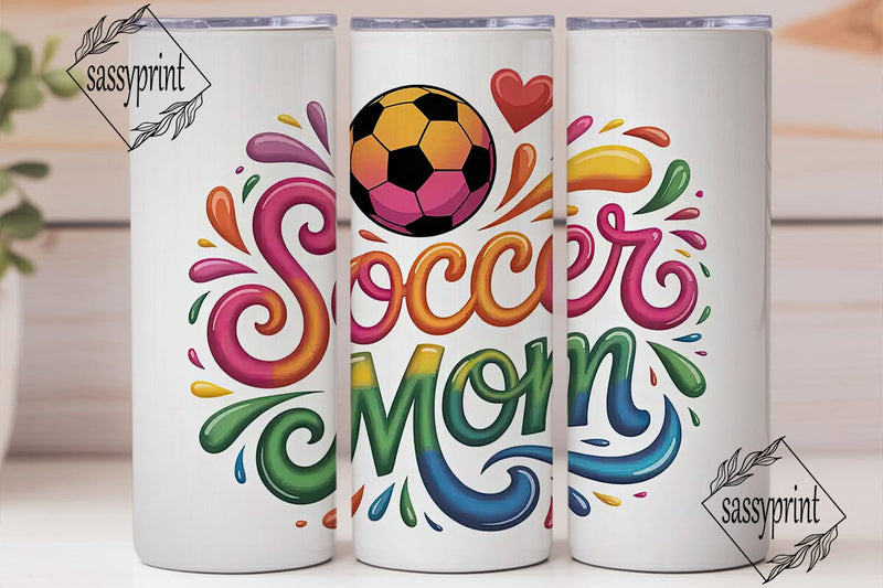 Soccer Mom 20oz Tumbler Wrap Sublimation sassyprint 