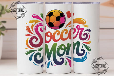 Soccer Mom 20oz Tumbler Wrap Sublimation sassyprint 