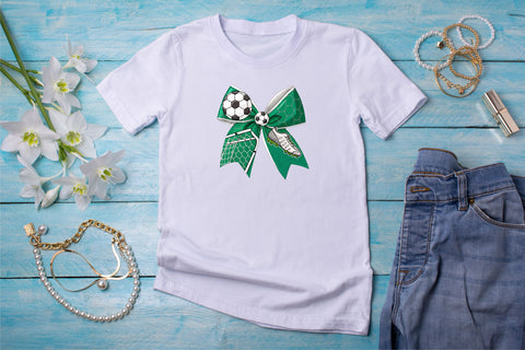 Soccer Mom Coquette Bow Clipart, soccer mom bow, coquette bow clipart, sports goal bow, soccer cheer design, digital bow design, mom life bow, goal spirit art Sublimation FloridPrintables 