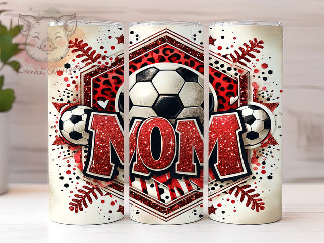 Soccer Mom Game Day Tumbler, MOM Soccer Tumbler, 20oz Sports Wrap, Soccer Fan Gift, Game Day Tumbler, Seamless Soccer Wrap, Mom Life Tumbler Sublimation Lara' s Designs 