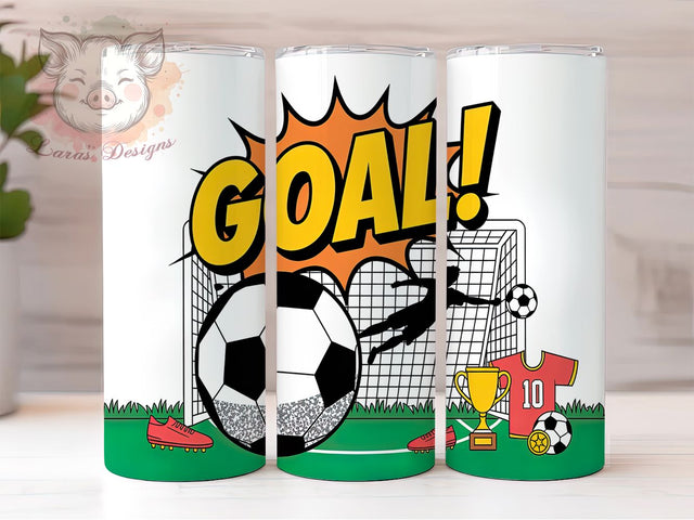 Soccer Mom Goalkeeper Tumbler Wrap, Football Tumbler Design, Soccer Mom Cup, Sports Equipment Pattern, Soccer Team Gift, Athletic Drinkware Art, Goal Keeper Design Sublimation Lara' s Designs 