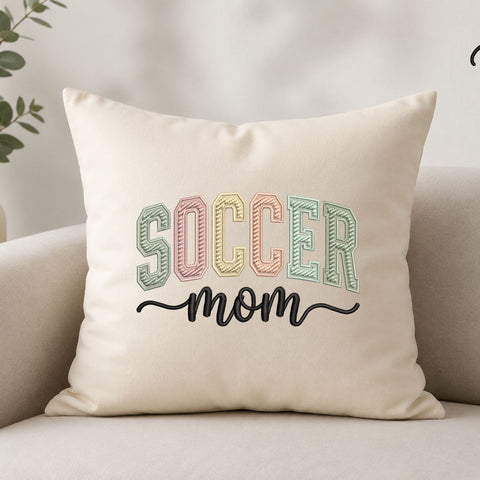 Soccer Mom Machine Embroidery Design – Sports Mama Game Day Embroidery File Embroidery/Applique DESIGNS PatternFeed8 