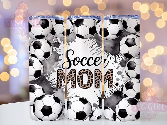 Soccer Mom Team Spirit Tumbler, Sports Mom Tumbler, Team Mom Present, Soccer Game Drinkware, Athletic Parent Cup, Soccer Fan Design, Sublimation Template Sublimation SvggirlplusArt 