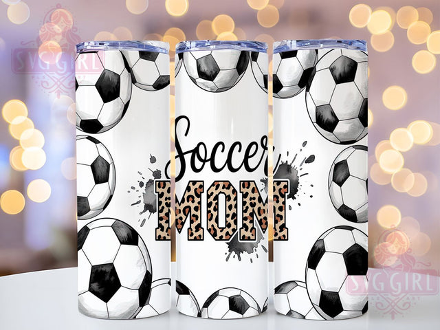 Soccer Mom Team Spirit Tumbler, Sports Mom Tumbler, Team Mom Present, Soccer Game Drinkware, Athletic Parent Cup, Soccer Fan Design, Sublimation Template Sublimation SvggirlplusArt 