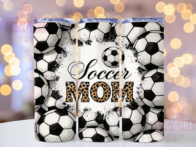 Soccer Mom Team Spirit Tumbler, Sports Mom Tumbler, Team Mom Present, Soccer Game Drinkware, Athletic Parent Cup, Soccer Fan Design, Sublimation Template Sublimation SvggirlplusArt 