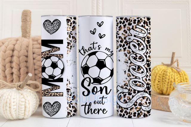 Soccer Mom Tumbler, Soccer Mom 20 oz Skinny Tumbler Design, Sport Soccer Tumbler Wrap PNG, Leopard Tumbler, Seamless Straight, Mama Tumbler Sublimation BouDesign 