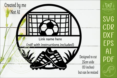 Soccer Name Sign SVG | Personalized Football Wall Art Laser Cut File SVG APInspireddesigns 