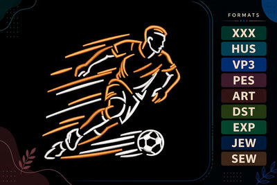 Soccer Player Football Sports Embroidery Design Embroidery/Applique DESIGNS sg embroidery 