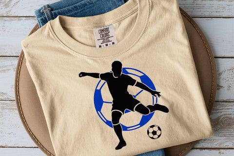 Soccer Player Silhouette Vector: T-Shirt SVG DesignDestine 