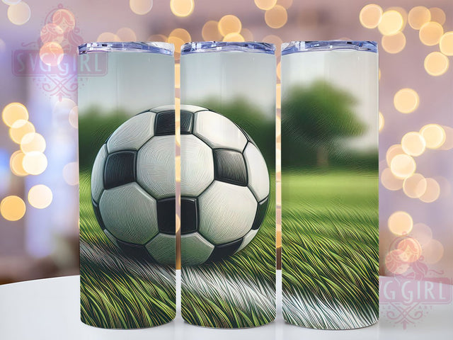 Soccer Retro Sports 20oz Tumbler, Retro Sports Wrap, 20oz Sublimation Wrap, Vintage Soccer Cup, Game Day Gift, Trendy Football Design, Soccer Lover Drinkware Sublimation SvggirlplusArt 