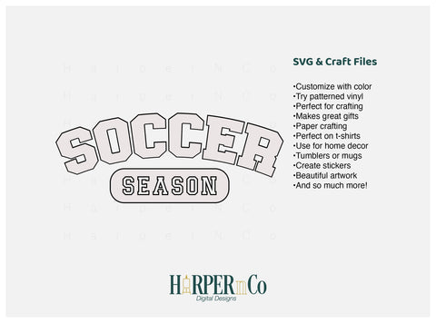 Soccer Season Laser SVG EPS Cut File SVG HarperNCo 