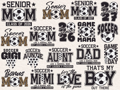 Soccer Shirt Design Bundle, Team Logo Templates, Soccer Mom & Dad Svg SVG DesignDestine 