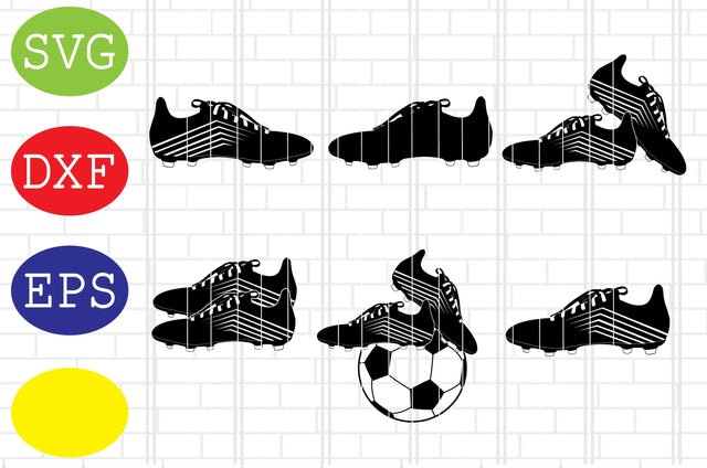 Soccer Shoes Svg, Ball Illustration Svg, Jpg, Eps, Dxf Files SVG DigitalSvgFiles 