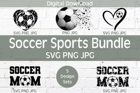 Soccer Sports Bundle SVG PNG JPG SVG Willow Paige Farms 