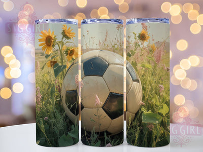 Soccer Sunflower Floral Mom Tumbler Wrap, Watercolor Soccer PNG, Soccer Mom Tumbler, 20oz Skinny Tumbler, Floral Sports PNG, Girly Soccer Tumbler, Game Day Sublimation Sublimation SvggirlplusArt 
