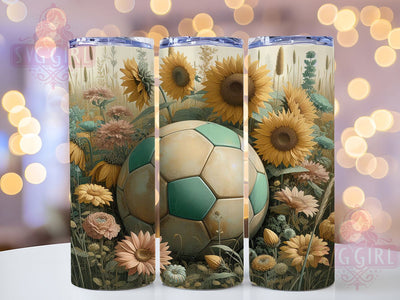 Soccer Sunflower Floral Mom Tumbler Wrap, Watercolor Soccer PNG, Soccer Mom Tumbler, 20oz Skinny Tumbler, Floral Sports PNG, Girly Soccer Tumbler, Game Day Sublimation Sublimation SvggirlplusArt 