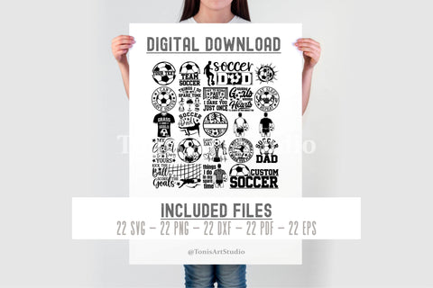 Soccer SVG Bundle | 22 Soccer Male Designs | Soccer Dad SVG SVG TonisArtStudio 