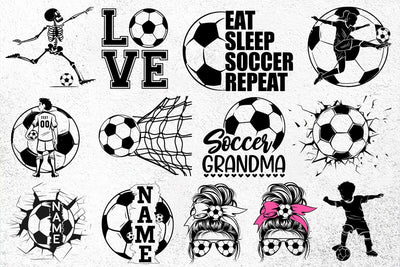 Soccer Svg Bundle, Soccer Ball Monogram Svg, Soccer Designs, Soccer Team Svg, Soccer Ball Svg, Cut File For Cricut, Silhouette SVG DesignDestine 