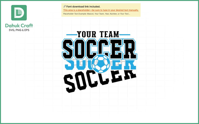 Soccer SVG – Custom Team Logo SVG PNG & EPS V1 SVG dahukdesign 