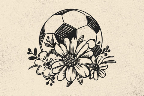 Soccer Svg, Floral Soccer Svg, Soccer mom svg, Soccer cut file, Flowers Soccer, For her, Daisy Svg, Soccer shirt, Football svg file SVG DesignDestine 