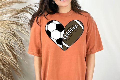 Soccer SVG, Football SVG, Soccer Heart SVG, Football Heart svg SVG DesignDestine 