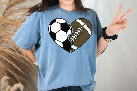 Soccer SVG, Football SVG, Soccer Heart SVG, Football Heart svg SVG DesignDestine 