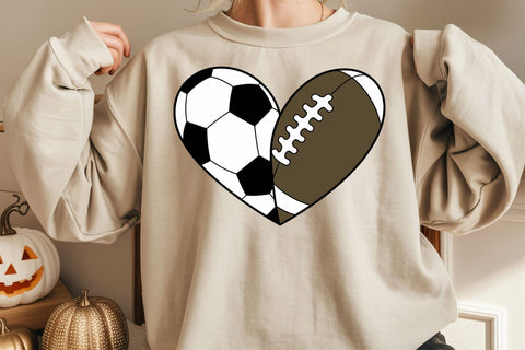 Soccer SVG, Football SVG, Soccer Heart SVG, Football Heart svg SVG DesignDestine 