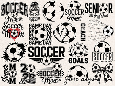 Soccer SVG PNG Bundle, Custom Team Mascot Template Svg SVG DesignDestine 