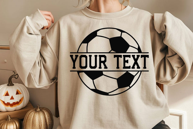 Soccer svg, Split soccer ball monogram svg, Soccer circle monogram svg, Soccer Mom svg SVG DesignDestine 