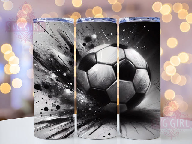 Soccer Tumbler, Grunge Design, 20oz Wrap, Sublimation PNG, Sports Decor, Custom Soccer Gift, Athletic Tumbler Sublimation SvggirlplusArt 
