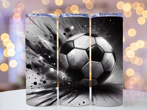 Soccer Tumbler, Grunge Design, 20oz Wrap, Sublimation PNG, Sports Decor, Custom Soccer Gift, Athletic Tumbler Sublimation SvggirlplusArt 