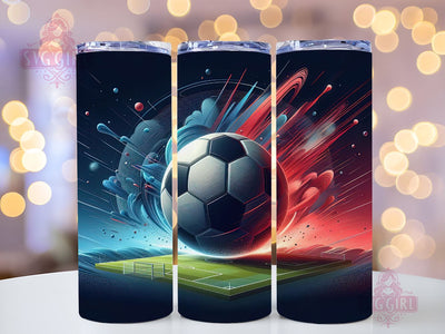 Soccer Tumblers Designs Football 20 oz Skinny Tumbler Sports Tumbler Wrap png, Soccer Tumbler Wrap for 20 oz Skinny Tumbler Sublimation SvggirlplusArt 