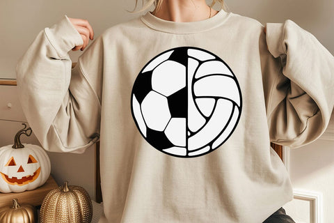 Soccer Volleyball Split Ball SVG, Sports Shirt Design SVG DesignDestine 