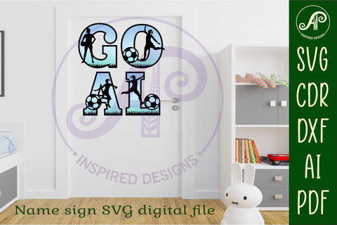 Soccer/Football female player silhouette letters alphabet SVG APInspireddesigns 